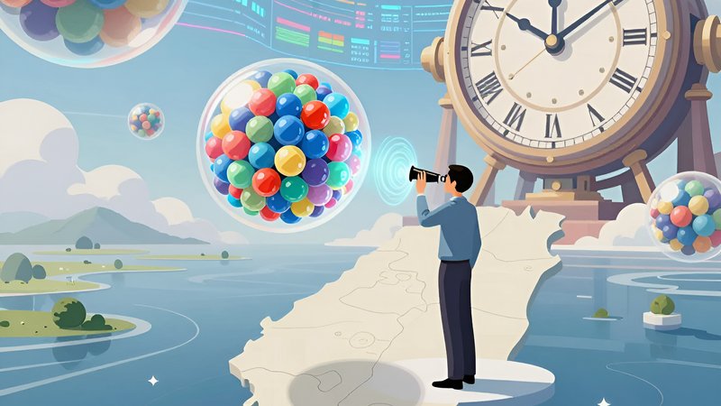 Analyst examining holographic patterns over Taiwan for analyzing number selection approaches Taiwan lotteries